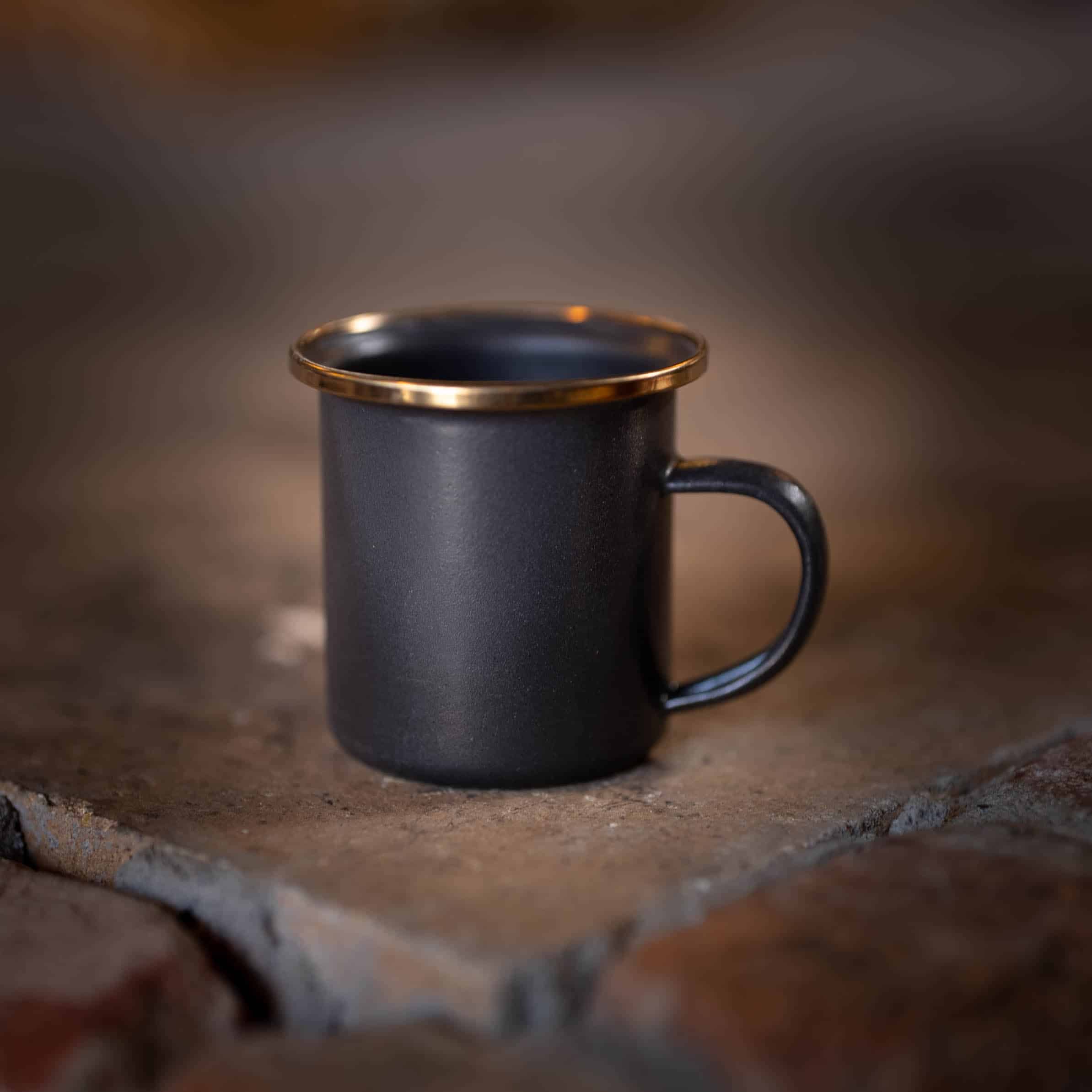 Barebones emaille espresso cup (beker) 130ml 2pcs charcoal black