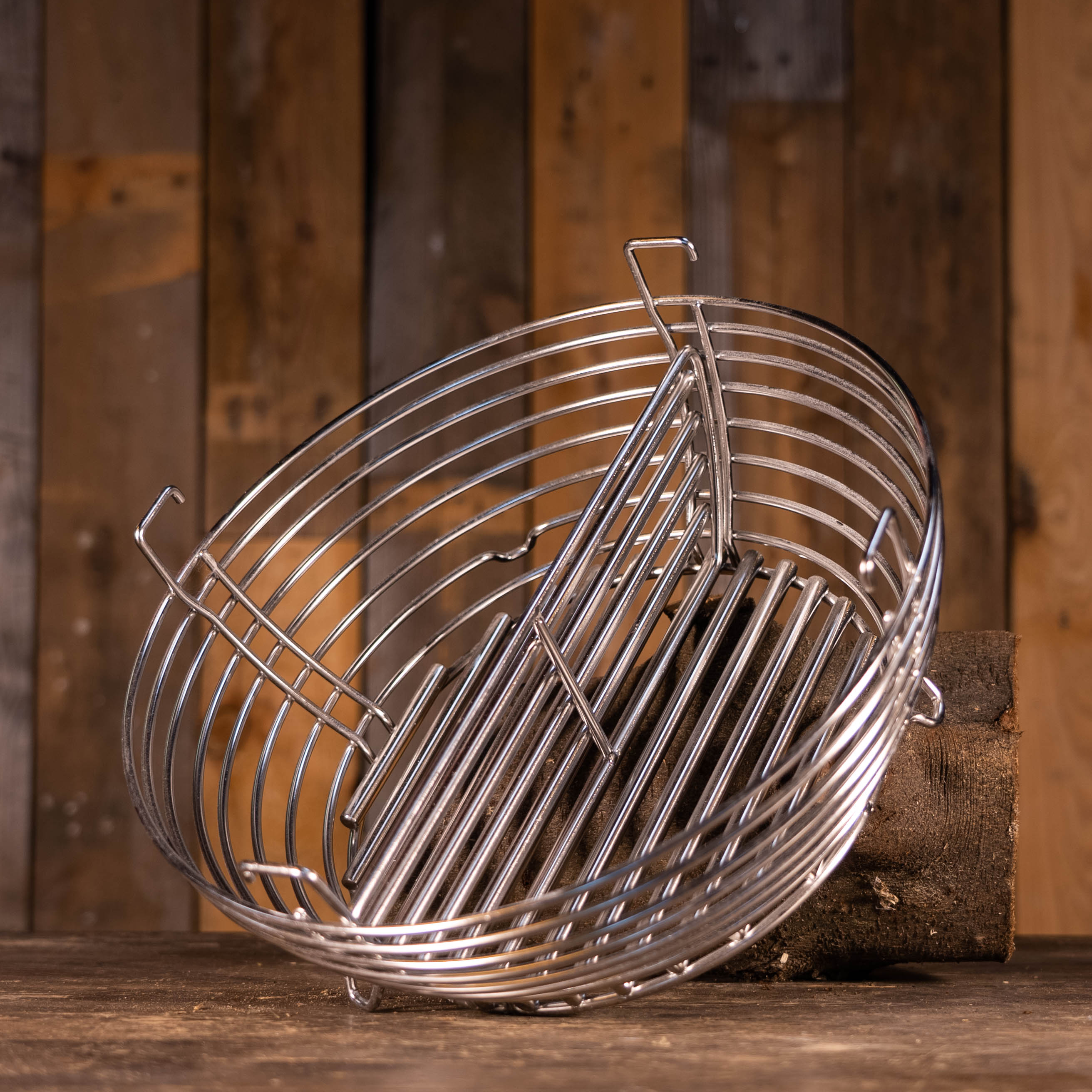thumbnail image 2 of Kamado Joe Charcoal Basket For Joe Jr. Grill - Stainless Steel, With Divider For Multiple Cooking Zones 2 of 13