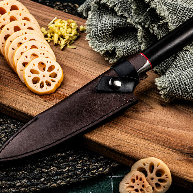 Leather Forged Chef's 16cm hoes