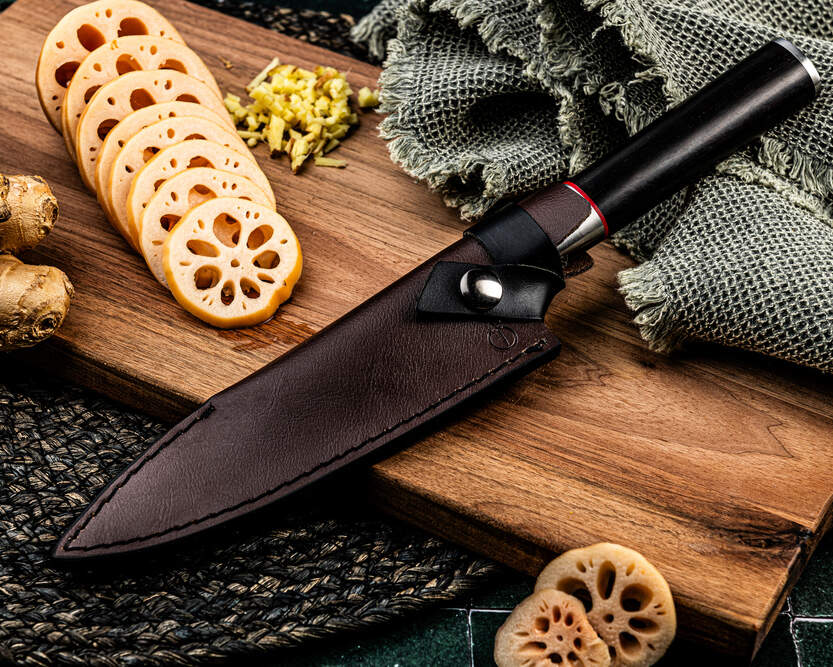 Leather Forged Chef's 16cm hoes