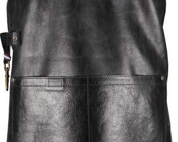 Boris Leren Schort met Kruissluiting zwart