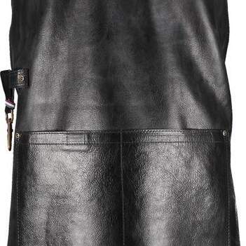 Boris Leren Schort met Kruissluiting zwart