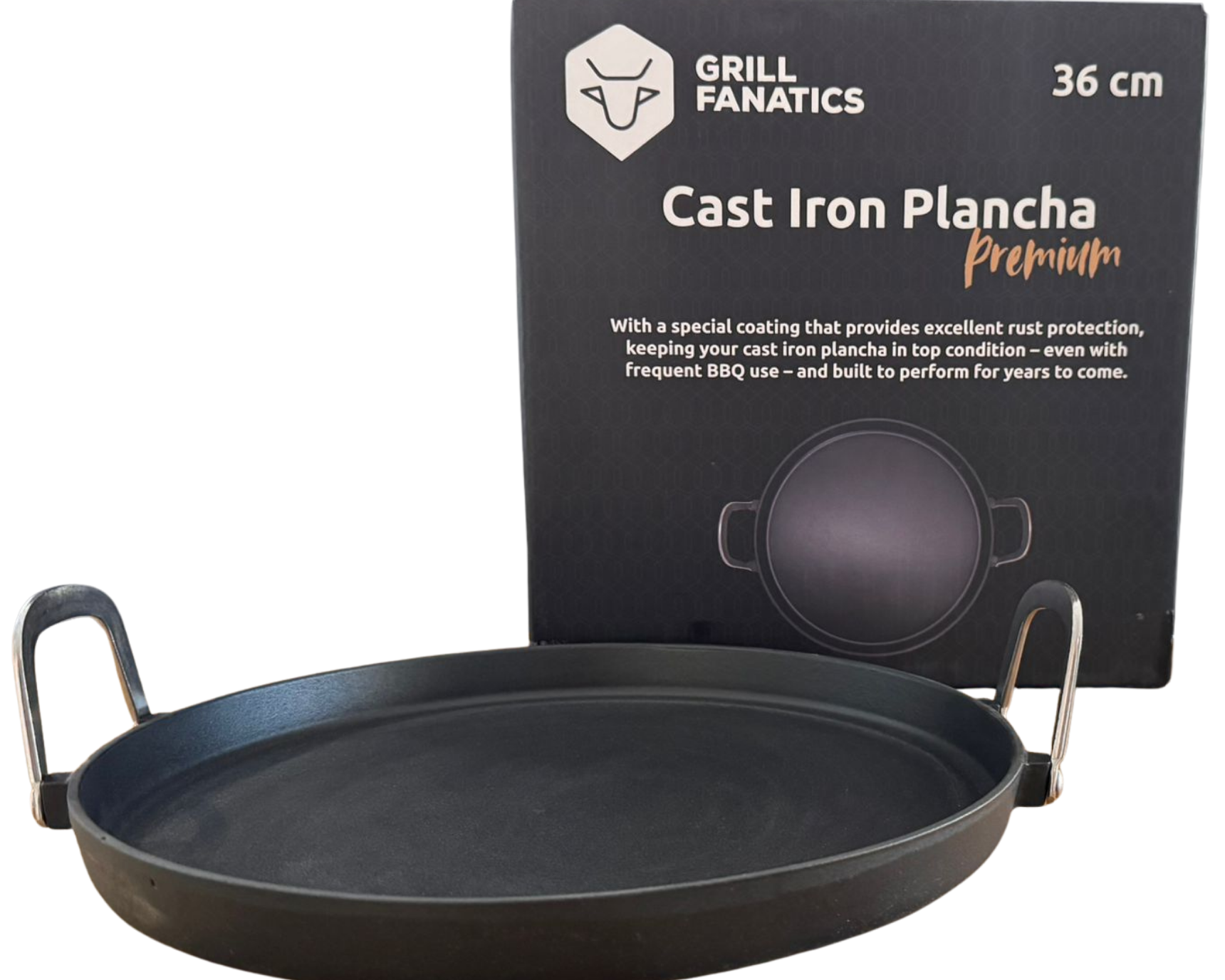Gietijzeren plancha 36 cm