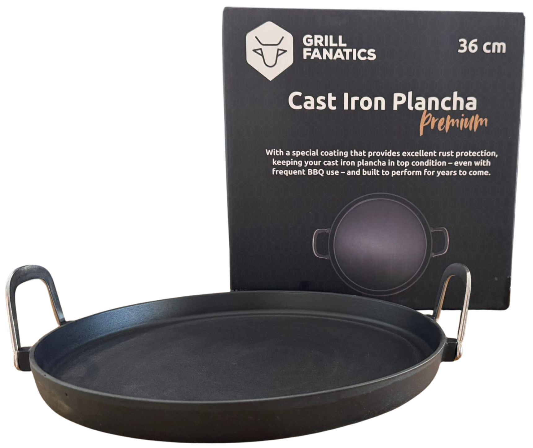 Gietijzeren plancha 36 cm