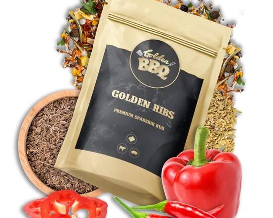 Golden Ribs BBQ Rub Voor Spareribs & Low & Slow BBQ 200g